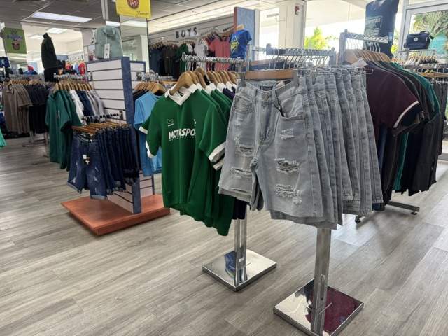 Boys department — shirts, shorts and new arrivals