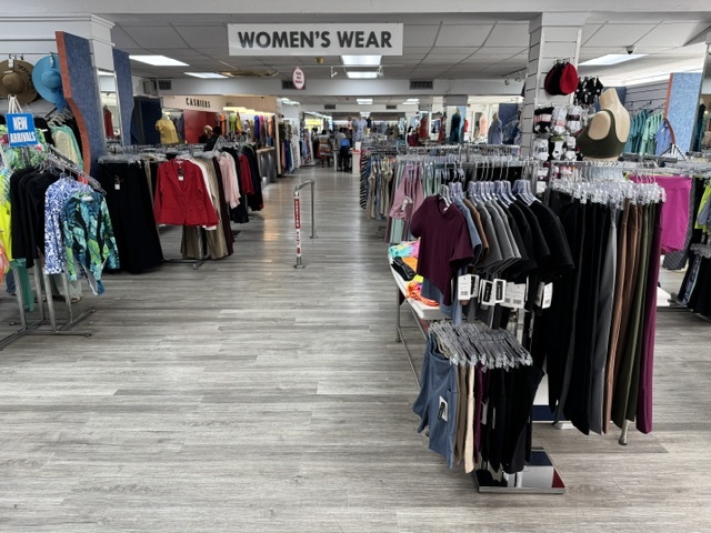 Women's Wear department — tops, jeans and new arrivals