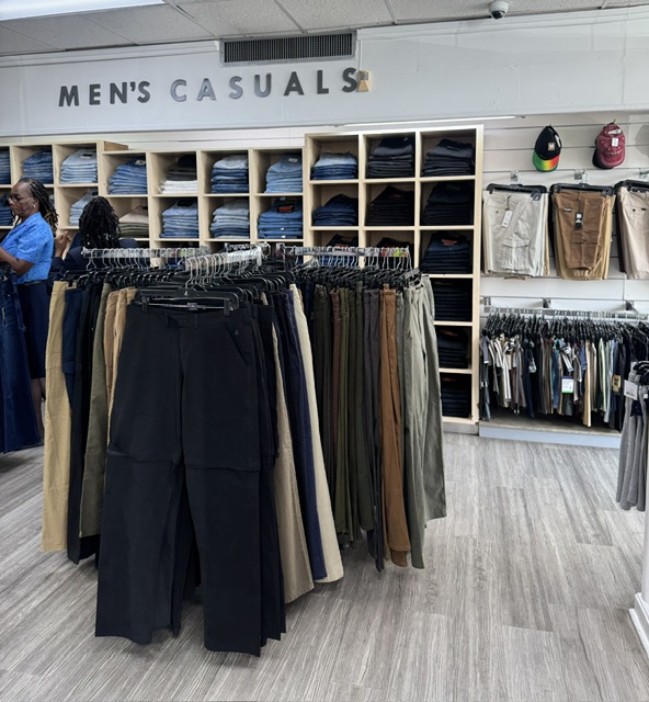 Boys department — polo shirts and casual clothing displays