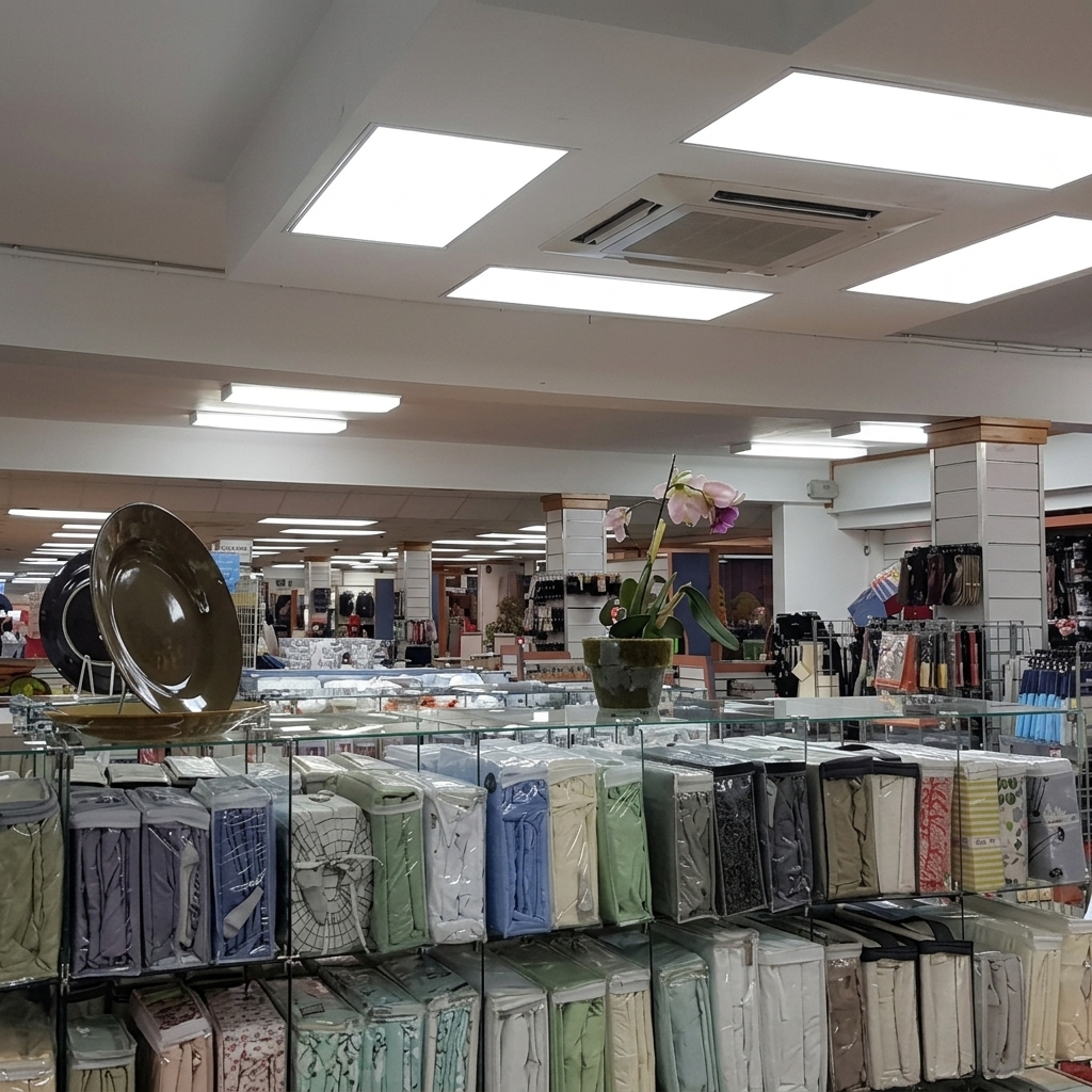 Organized shelves of premium sheet sets and bedding accessories